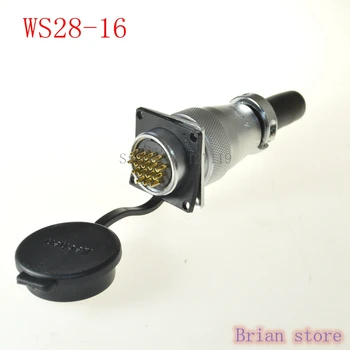 WS28-16 Drept de sex Feminin 16 Pini Aviației Mufă de Cablu Conector Circular