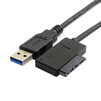 USB 3.0 la 7+6 13Pin Slimline SATA Laptop CD/DVD-ROM Unitatea Optica Cablu Adaptor