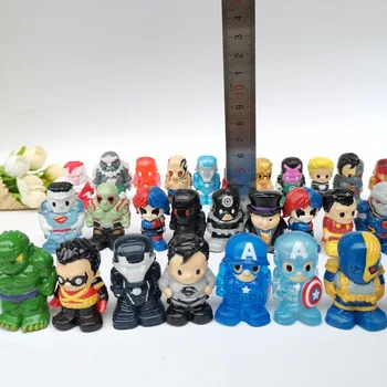 10buc/lot 4-5cm FIERBINTE Anime Cifrele de Acțiune Super-Eroi din Cauciuc Moale Vinil Desene animate Păpușă Jucărie din Plastic PVC Cadouri