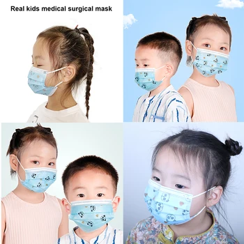 Panda drăguț Model Copii Masca Chirurgicala de unica folosinta Copilul Masca de Gura Anti-Virus, Măști de Protecție Medicală Masca Chirurgicala copil