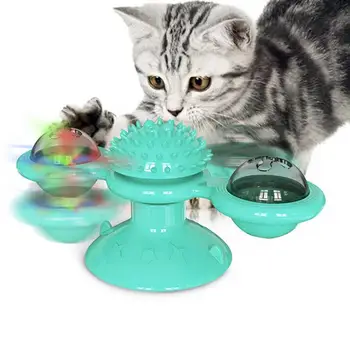 Animale De Companie Jucării Pentru Pisici Învolburat Cat De Joc Portabile Moară De Vânt Masaj Ventuza Catnip Puzzle De Formare Interactive Toy