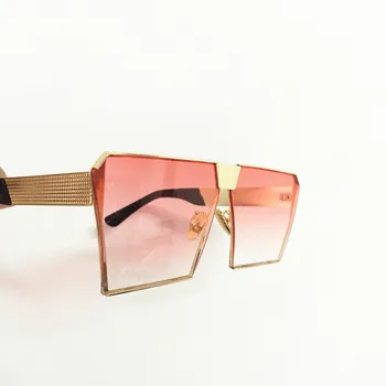 Timp Keeper 2019 Tendință Pătrat ochelari de Soare Femei UV400 Clar ochelari de soare Brand Unisex Ochelari de Soare Hexagon Cadru Metalic Bărbați Nuante