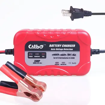 CATBO 2Amp Inteligent Încărcător de Baterie de Întreținere,cu 6V&12V Încărcare Selectivitate&Smart Tehnologie de Încărcare,Sigilat Baterie Plumb-Acid