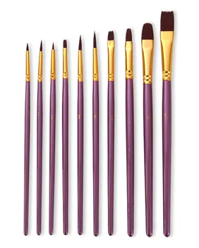10 buc/set Pensule Desen Acuarelă Perii de Nailon Pictura Perie pentru Școala de Artă Alimentare cu Perii