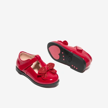 Fete Pantofi Rosii din Piele Pantofi de copil Copii Pantofi de Școală 2020 Copii Sclipici Petrecere fetite Pantofi de Nunta