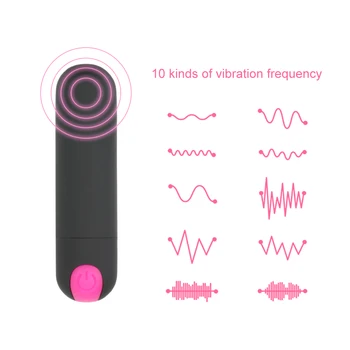 VATINE Vibrații Puternice Jucarii Sexuale pentru Femei G-spot Masaj USB Reîncărcabilă 10 Viteza de Puternic Degetul Design Mini Glont Vibrator