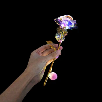 LED Artificiale Folie de Aur a Crescut de Flori cu Cutie Veșnică a Crescut Ramură 2021 Fierbinte Cadou de Ziua Îndrăgostiților pentru Decor Nunta Petrecere