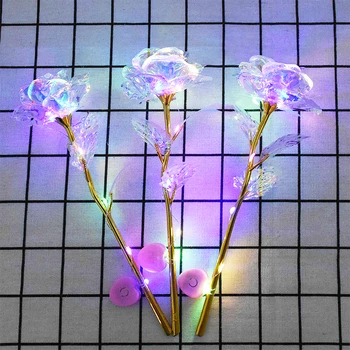 LED Artificiale Folie de Aur a Crescut de Flori cu Cutie Veșnică a Crescut Ramură 2021 Fierbinte Cadou de Ziua Îndrăgostiților pentru Decor Nunta Petrecere