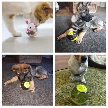 Jucării pentru animale de companie Câine de Formare Pahar de Scurgere a Juca Mingea a mușcat Interactive Dozator de Jucărie de Mestecat Animale de companie Cățeluș Produse