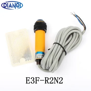 DIANQI Feedback-ul reflex reflecție fotoelectric comutator senzor E3F-R2N2 DC NPN NC diametru 18mm distanta de 2m Traductor