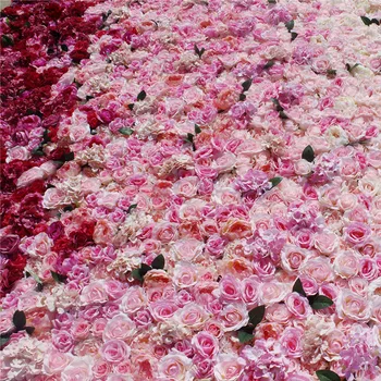 SPR 2.4*2.4 m Transport Gratuit nunta ombre floare perete alb roșu roz de nunta fundal flori artificiale rând arc decorativ flore