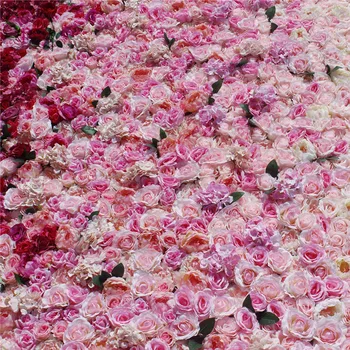 SPR 2.4*2.4 m Transport Gratuit nunta ombre floare perete alb roșu roz de nunta fundal flori artificiale rând arc decorativ flore