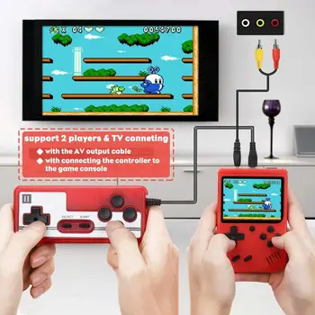 3 Inch Joc Video Consola de 400 De Jocuri Retro în 1 Suport Doi Jucători între Timp de către Gamepad Joc de Mini Player pentru Copil Cadou