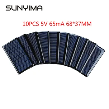 SUNYIMA 10buc 5V 65mA Panouri Solare Policristaline 68x37mm Mini Celule Solare Sunpower DIY Panou Fotovoltaic pentru Încărcător de Baterie