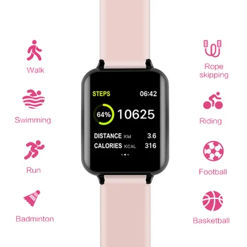 B57 ceasuri Inteligente Impermeabil Sport pentru iphone telefon Smartwatch Heart Rate Monitor Tensiunii Arteriale Funcții Pentru Femei barbati copil