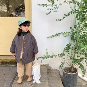 De Iarna pentru copii Vrac Matlasat Jachete Calde Stil coreean 2020 Băieți Și Fete, Simplu Casual, Paltoane Supradimensionate Îngroșa Iarna