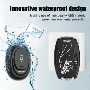 Rezistent la apă fără Fir Door Bell cu 36 de Clopotei Singur Receptor Plug-in Tipul de Sonerie fără Fir Smart Home sonerii