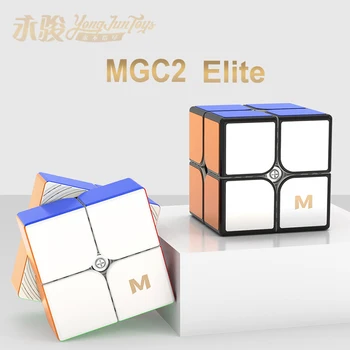 Original YJ MGC Elite 2x2 Yongjun MGC elite 2M Magic-Cube 50mm MGC2 Profesionale Magnetic 2x2x2 Cubos Magicos Viteza Puzzle Cub