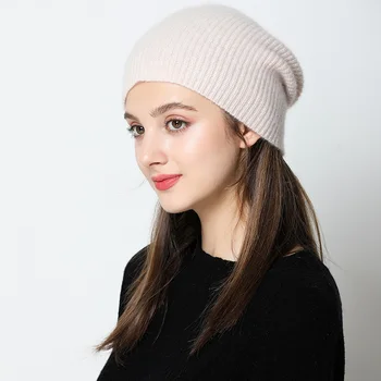 2020 New Sosire Toamna Iarna Femei Pălării Cașmir Tricotate Pălării Moi Cald Gros Fata de Moda Pălărie 3Colors Mare Quanlity