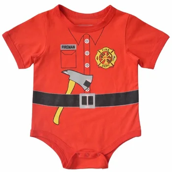 De poliție pentru tripleți baietel haine ropa bebe Pompier, Costume salopeta pentru copii Shortalls bumbac