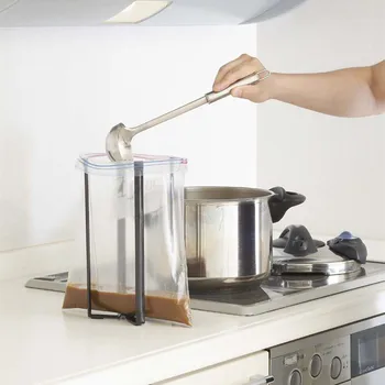 MÂNA MAMEI Bucătărie Gadget Multi-Funcția de Ajutor de Bucatarie Bucatarie Eco Stand Pungă de Plastic Titularul de Culoare Alb-Negru