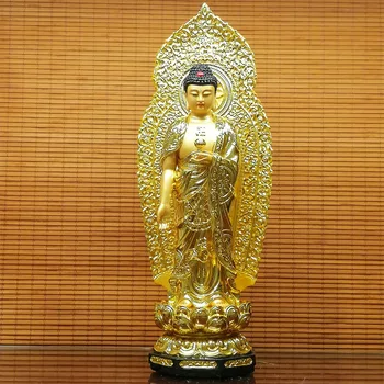 Un set 3PCS ACASĂ altar protecție Budismul XI FANG SANSHENG în Picioare Guan yin Amitabha Mahasthamaprapta Buddha statuie Mare de 38CM