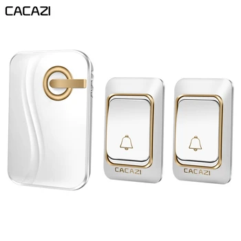CACAZI Wireless rezistent la apa Usa DC baterii 200M de la Distanță Buton 2 1 Receptor Acasă fără Fir Smart door Chime bell