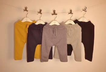 2016 Iarna Noi Băieți Fete Pantaloni Harem Copilul KidsToddlers Cald Fleece Pantaloni