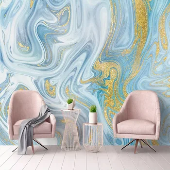 Personalizate Orice Dimensiune picturi Murale 3D Tapet Relief Albastru Textură de Marmură gazete de Perete de Moda de Lux Linii TV Camera de zi Canapea Decor Acasă