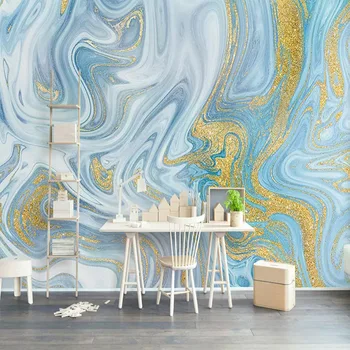 Personalizate Orice Dimensiune picturi Murale 3D Tapet Relief Albastru Textură de Marmură gazete de Perete de Moda de Lux Linii TV Camera de zi Canapea Decor Acasă