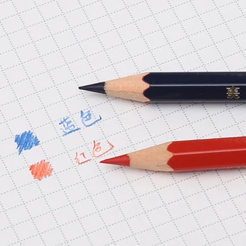6 Buc/Lot Mitsubishi Uni 772 Creion Roșu și Albastru culoare 2 Creioane & Scris, Rechizite de Birou și Rechizite Școlare