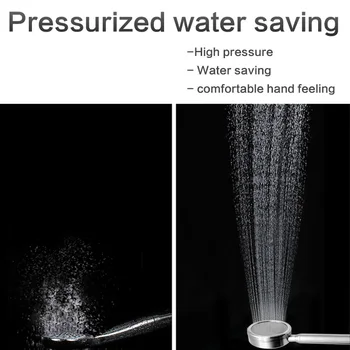 Spațiu de aluminiu hand-held cap de duș folosit pentru presurizarea de economisire a apei duza în baie de Înaltă presiune, masaj, spa,