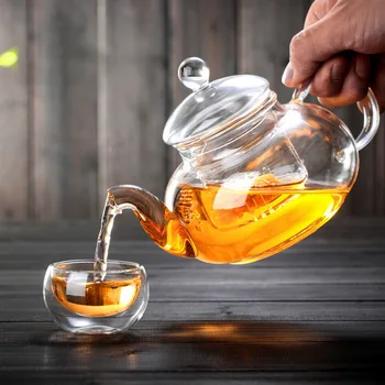 400/600/800/1000ml Sticlă Rezistentă la Căldură Ceai de Flori Oală Practice Clar Ceainic Cu Infuzie de Frunze de Ceai pe bază de Plante Ibric de Cafea