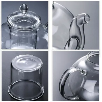 400/600/800/1000ml Sticlă Rezistentă la Căldură Ceai de Flori Oală Practice Clar Ceainic Cu Infuzie de Frunze de Ceai pe bază de Plante Ibric de Cafea
