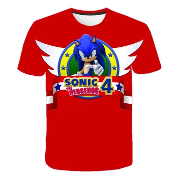 Vara tricou Copil Sonic Ariciul Haine 3D Imprimate tricou de desene animate T-shirt Casual, Haine pentru Copii Moda Băiat Topuri