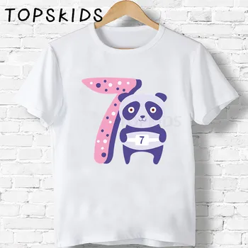 2020 Băieți/Fete Ziua de nastere Fericit Animal Număr de 1-9 Imprimare tricou Copii Desene animate Leu, Girafa T-shirt Copii Prezenta Haine