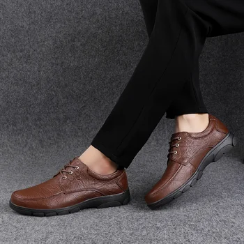 Sosire New Retro Bullock Design De Oameni De Afaceri Clasic Formale Pantofi Rotund-Deget De La Picior Din Piele Pantofi Barbati Oxford Pantofi Rochie *3022