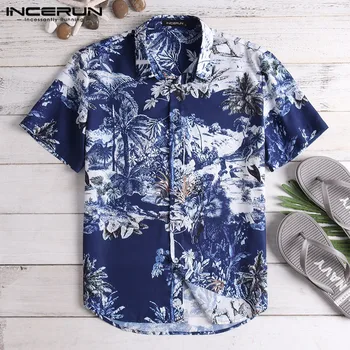 NOI Tropicale Tricouri de sex Masculin Tee Topuri Streetwear Cămașă Bărbați Îmbrăcăminte de Vară Rever se Potrivesc Vrac Plajă din Hawaii, Vacanta, 5XL Combinezon Om