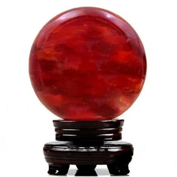 Naturale Cristal Piatră De Cuarț De Topire Piatra Roșie Fengshui Minge De Energie De Vindecare Reiki Decor