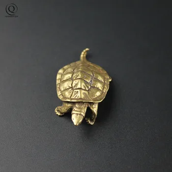 Cupru Pur Turtle Statuie Vintage Din Alama Broască Țestoasă Miniaturi, Figurine Decoratiuni Auto Ornament Decor Birou Accesorii Craft