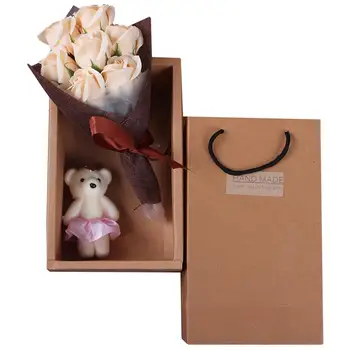 1 Set Artificiale Săpun Buchet de Flori de Ziua Îndrăgostiților Cadou de Ziua Mamei Cutii de Săpun, Flori, Cadou Pentru Mama, Iubita de Culoare Aleatorii