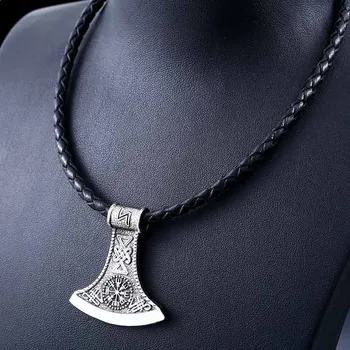 Titan Viking Amuleta Bijuterii Topor Nordici Viking Thors Hammer mammen Pandantiv Colier Pentru Bărbați, Băieți