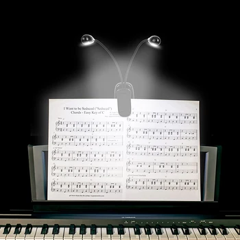 Stand de muzică Ușoară Clip Pe LED Lumină de Carte USB Sau AAA Baterii Lampa de Citit În Pat Pentru șoareci de Bibliotecă pianist Copii de Călătorie