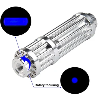 Puternic Laser Albastru Pointer Lanterna 450nm 10000m Focusable Laser Pointer cu Laser Lanterna Meciul de Ardere/Arde trabucuri