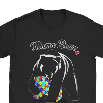 Mama Urs a Conștientizării Autismului Dragoste Plain T Shirt Autismo Autist Amuzant Tricou Echipajul Gât petrecere a timpului Liber 3D Tricouri Personalizate