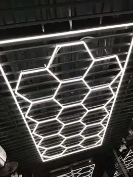 Hexagonale lampă de iluminat cu led pentru spalatorie Auto salon de frumusețe atelier de film de acoperire de cristal-gratuit fagure de miere lumini
