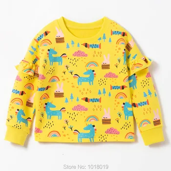 Copii Hanorace Bebe Fete Topuri Tricou de Lână Bumbac Pulover Imprimare tricou Tricouri Desene animate Bluza Fetita Haine Îmbrăcăminte exterioară