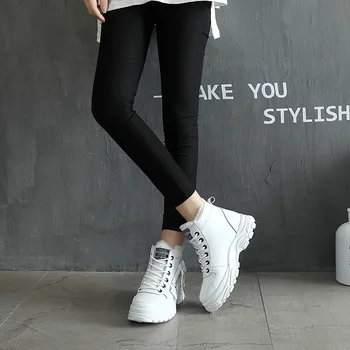 Adidasi Femei Plat Platforma Pantofi de Iarnă de Moda Casual Fund Gros Indesata Femei Alb Negru Adidasi femei pantofi 2020