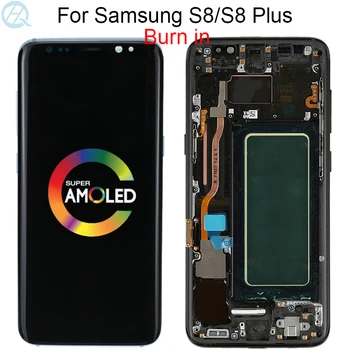 Original Pentru Samsung Galaxy S8 LCD Cu Rama Super Amoled G950F G950U Ecran Tactil S8 Plus G955F G955U Ecran Tactil de Asamblare
