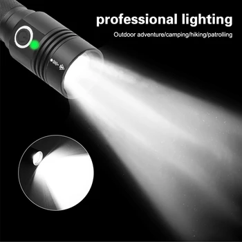 USB LED Reîncărcabilă Lanterne de Mare de Lumeni, Lumina de Noapte cu Zoom Camping Lampa cu 3 Moduri în aer liber Lanterna